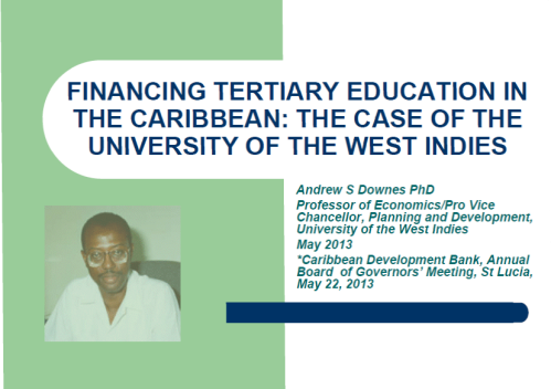 Andrew Downes is Professor of Economics and Director of the Sir Arthur Lewis Institute of Social and Economic Studies at the Cave Hill Campus of the University of the West Indies. He has degrees in economics from the Universities of the West Indies and Manchester. He is the author of several monographs and articles covering such area as labour economics, macroeconomics, development economics and applied econometrics. He is Editor-in-Chief of the Journal of Eastern Caribbean Studies. He is the author of a report for the UNDP on the Millennium Development Goals in the Caribbean